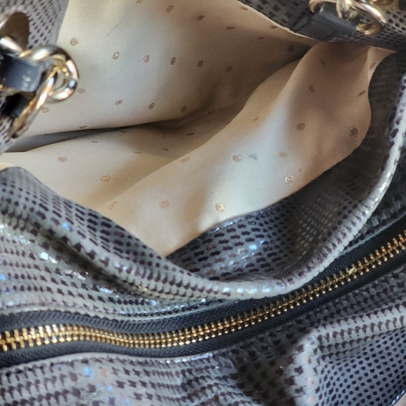 SOLD Kate Spade Handbag - Gorgeous Blue/Gray color with Chain Straps - Picture 5 of 10